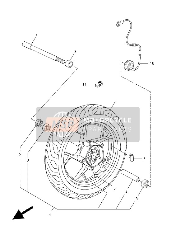 Yamaha YP250R 2014 Roue avant pour un 2014 Yamaha YP250R